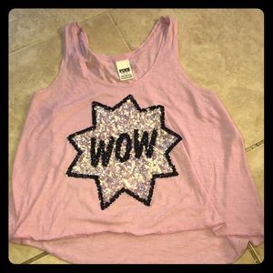 Vs pink tank sz small